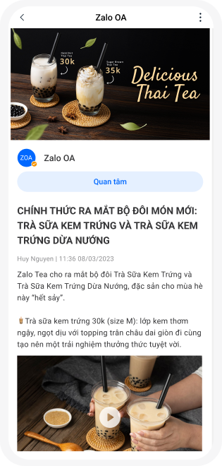 Zalo OA 后台数据看板